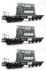 76157 Roco Set of 3 flat cars loaded with cogged bloom hoods
